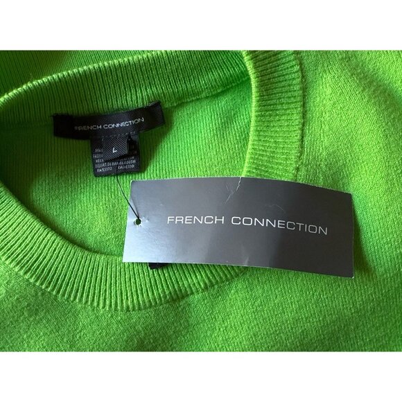 NWT French Connection Green CosySoft Short Sleeve Pullover Sweater Women's L - Picture 9 of 11